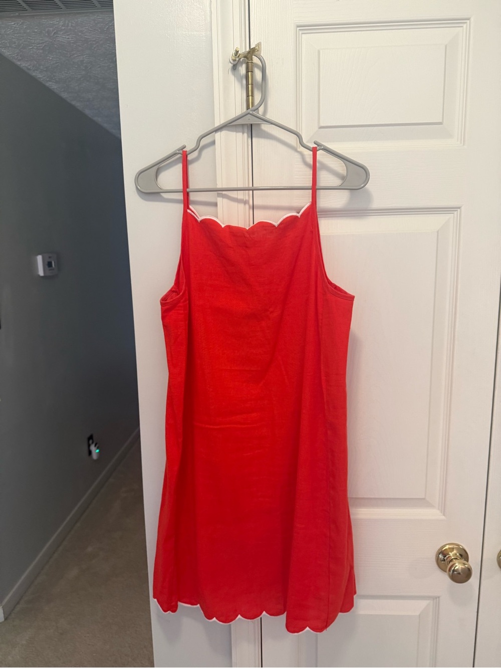 Medium Old Navy Red Scallop-Trim Mini Dress